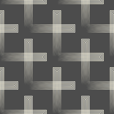Abstract Cross Background. Seamless Grid Pattern. Vector Geometric  Textureのイラスト素材