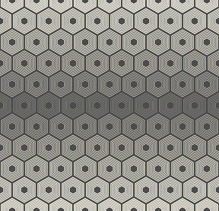 Seamless Halftone Background. Vector Hexagon Patternのイラスト素材