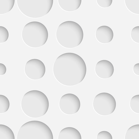 Seamless Circle Background. White Decorative Pattern. Abstract Origami Textureのイラスト素材