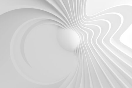 Minimal Architecture Design. White Industrial Wallpaperの写真素材
