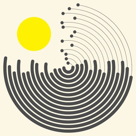 Modern Geometric Vector Creative Logo. Modern Graphic Designのイラスト素材