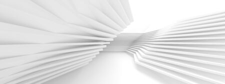 Minimal Architecture Design. White Industrial Wallpaperの写真素材