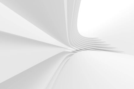 3d Rendering of White Circular Buildingの写真素材