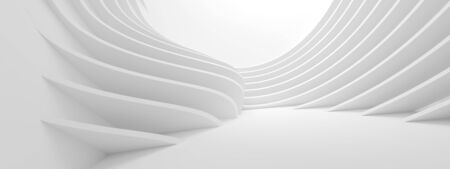 3d Rendering of White Circular Building.の写真素材