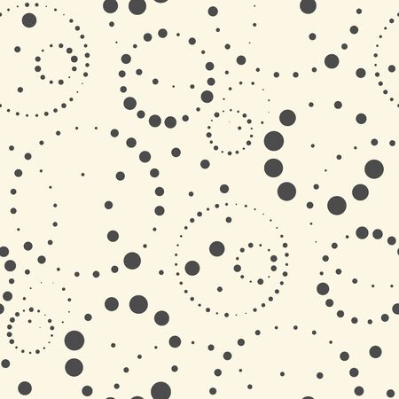 Seamless Chaotic Circle Monochrome Regular Textureのイラスト素材