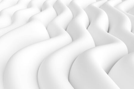 White Wave Abstract Minimal Exterior Design.の写真素材