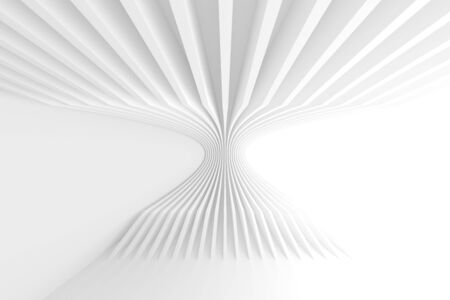 3d Rendering of White Circular Building.の写真素材