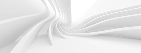 3d Rendering of White Circular Building.の写真素材