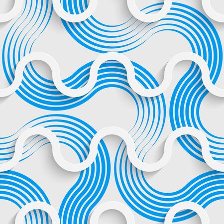 Seamless Striped Geometric Pattern Designのイラスト素材