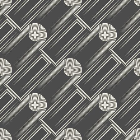Seamless Circle and Stripe  Regular Textureのイラスト素材