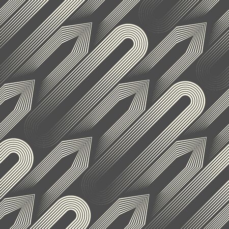 Endless Monochrome Wallpaper. Decorative Vintage Pattern. Abstract Graphic Designのイラスト素材