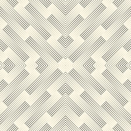 Seamless Line Plaid Pattern. Monochrome Regular Textureのイラスト素材