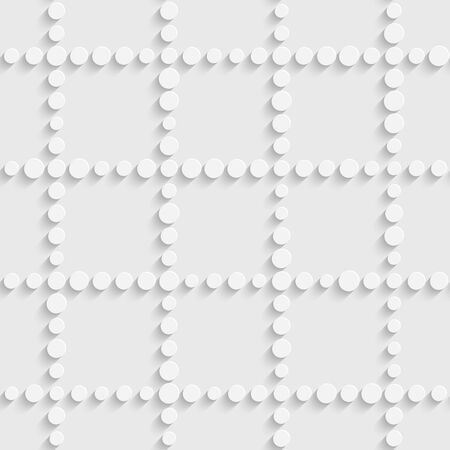 Seamless White Decorative Circle Pattern. Abstract Graphic Designのイラスト素材