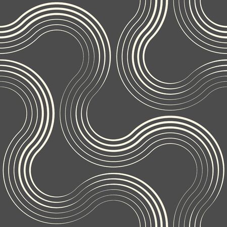 Seamless Wave Monochrome Regular Textureのイラスト素材