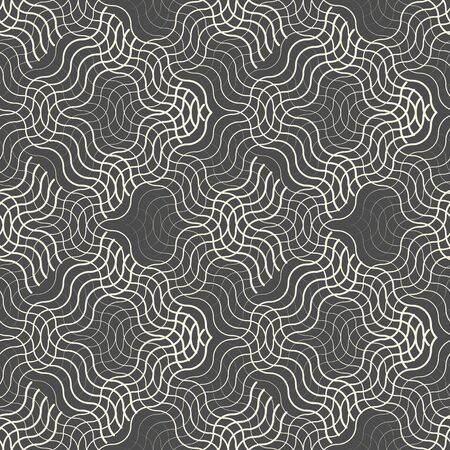 Seamless Wave Monochrome Regular Textureのイラスト素材