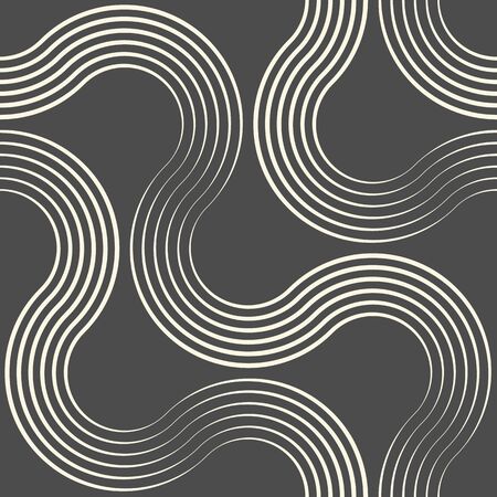 Seamless Wave and Stripe Patternのイラスト素材