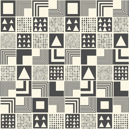 Seamless Square Pattern Regular Texture. Retro Repeat Minimal Designのイラスト素材