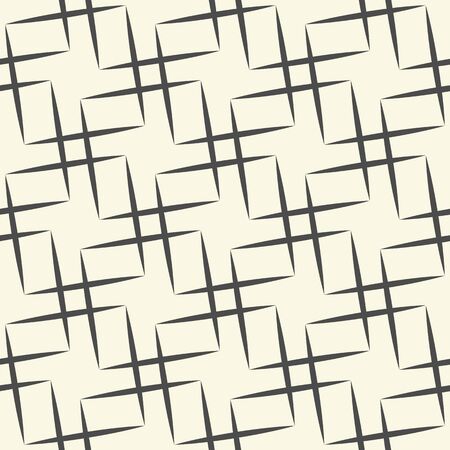 Seamless Abstract Background. Vector Geometric Pattern. Monochrome Regular Textureのイラスト素材