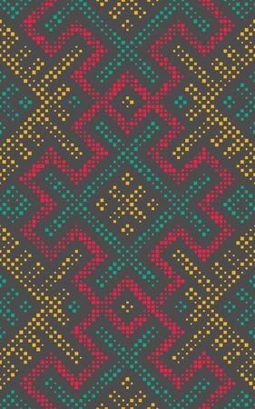 Seamless Traditional Ornament. Abstract Retro Wallpaper. Vector Graphic Designのイラスト素材
