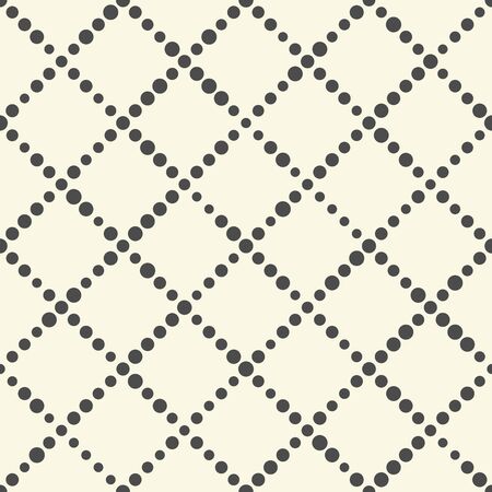 Seamless Polka Background. Monochrome Dots Pattern. Vector Wallpaperのイラスト素材