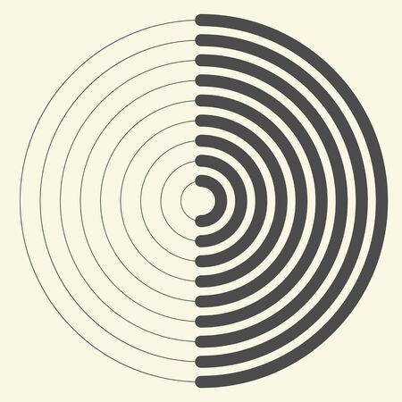 Modern Minimal Background. Circular Graphic Design. Vector Illustrationのイラスト素材
