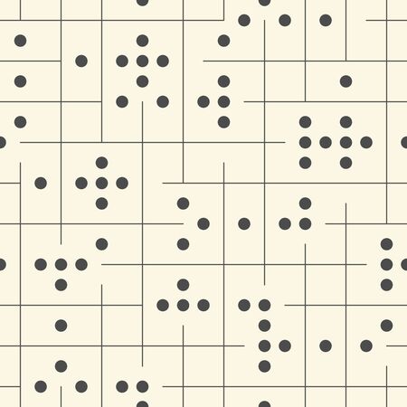 Seamless Line and Circle Pattern.のイラスト素材