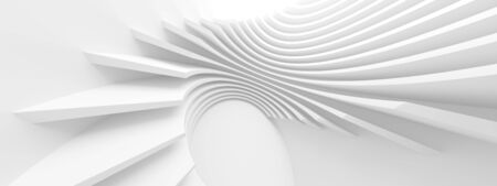 Modern Technology Wallpaper. Circular Graphic Design. Clear 3d Illustrationの写真素材