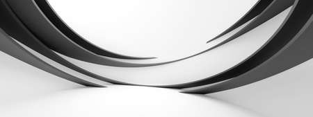 Abstract Architecture Background. Art Graphic Design. Striped 3d Illustrationの写真素材