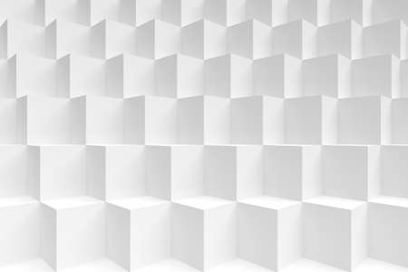 Modern Light Wallpaper. White Urban Texture. Polygonal 3d Renderingの写真素材