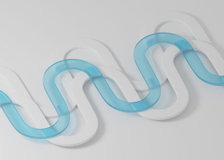 Modern Structure Wallpaper. Indoor Graphic Design. Unusual 3d Illustration