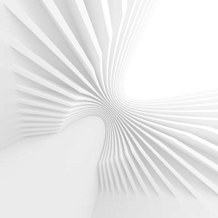 Modern Hall Wallpaper. White Indoor Texture. Striped 3d Renderingの写真素材