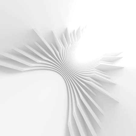 Abstract Technology Background. White Industrial Texture. Striped 3d Illustrationの写真素材