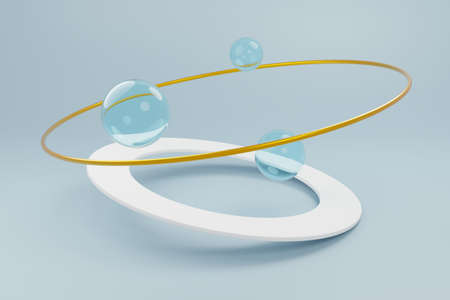 Modern Concept Wallpaper. Circular Graphic Design. Striped 3d Renderingの写真素材