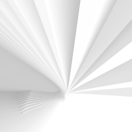 Modern Office Wallpaper. White Minimal Texture. Unusual 3d illustrationの写真素材