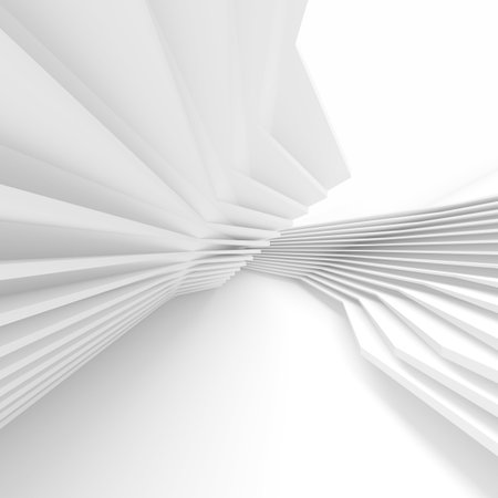 Modern Architecture Wallpaper. White Minimal Texture. Hypnotic 3d renderingの写真素材
