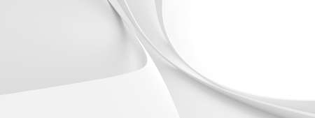 Abstract Floor Background. White Futuristic Texture. 3d Renderingの写真素材