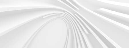 White Interior Concept. Artistic Business Template. 3D Illustrationの写真素材