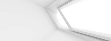 Stylish Building Concept. Monochrome Business Template. 3D Renderingの写真素材