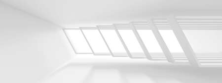 Minimal Building Wallpaper. Monochrome Technology Design. 3D Renderingの写真素材