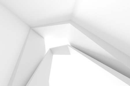 Minimal Architecture Wallpaper. Digital Business Template. 3D Renderingの写真素材