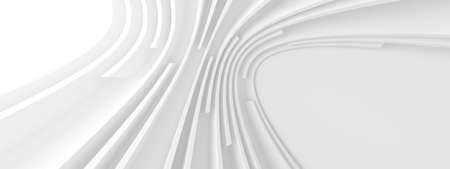 Minimal Architecture Concept. Monochrome Technology Construction. 3D Illustrationの写真素材