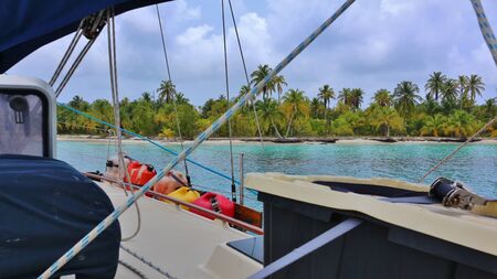 Sailing in Paradise at San Blas Islands IIの写真素材