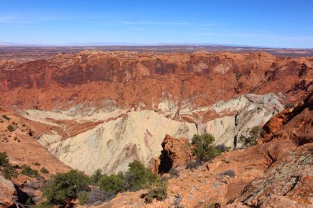 Impressive Upheaval Dome in Canyonlands National Parkの写真素材