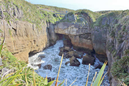 Scenic, wild Coast at Punakaiki in New Zealandのeditorial素材