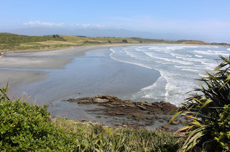 Scenic Tauranga Bay at Punakaiki in New Zealand