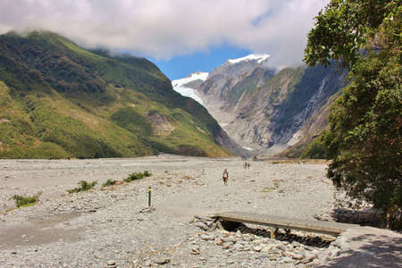 Hiking at Franz Josef Glacier in New Zealandのeditorial素材