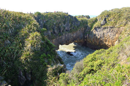 Scenic, wild Coast at Punakaiki in New Zealandのeditorial素材