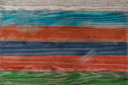 Old wooden wall background, Pattern of old wood that has been painted.の写真素材