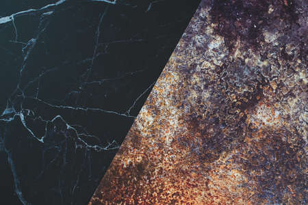 Marble texture background and rust pattern, Dark background, Copy space.の写真素材