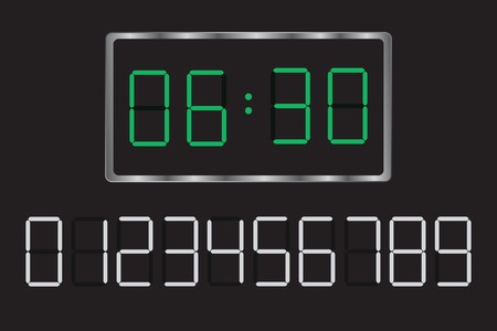 Easy editable vector illustration of a digital clock. Set your time.のイラスト素材